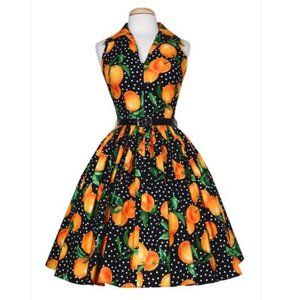Vintage Bernie Dexter Mari Oranges Dress RARE